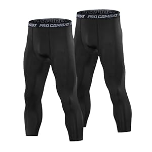 Men’s 3/4 Compression Pants, Athletic Leggings Running Workout Tights Base Layer for Basketball Sports Football Gym