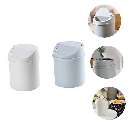 Canecas de basura mini rectangulares con tapa, pack 2 miniatura 4