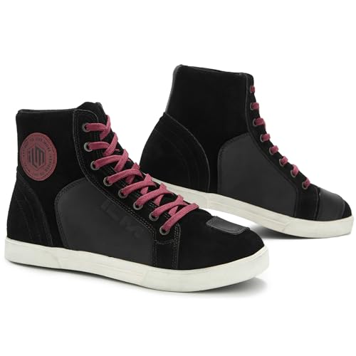 Ilm Motorcycle Riding Shoes For Men Women Waterproof Anti-Slip Leather Reinforced Street Shoes Model Ub207 cover