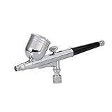 Oxygen Infusion Facial Spray Gun, Double Action Gravity Trigger Air and Paint Water for Nail painting Inkjet Tattoo Skin Moisturizing Clean Pores (0.2mm Caliber)