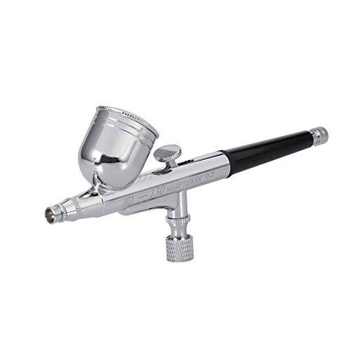 Oxygen Infusion Facial Spray Gun, Double Action Trigger Airbrush Paint Spray Gun Kit Air Paint Water Airbrush Gun for Nail Painting Inkjet Skin Moisturizing Clean Pores (0.2mm