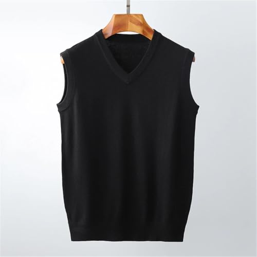 Men Sweaters Vest Male Solid Cotton Slim Pullover Business Autumn Fashion Sweater Vests Jumper Navy2