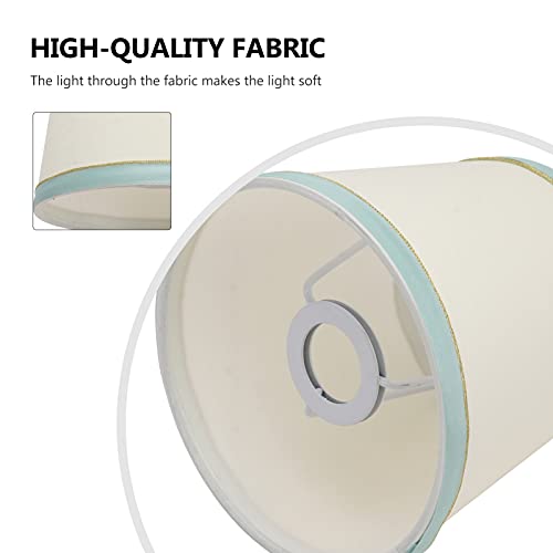 1Pc Replacement Blue Screen Shade Bottom Bulb Table Decorative Fabric Protectors Gifts On Rustic Reading Wave Lamp Light Durable Desk Cloth Decor For Bedroom Shade, Fashion Clip #TOP2