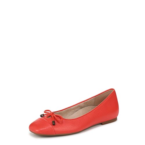 Vionic Women's Klara Ballet Flat, Cherry Tomato Leather, 13