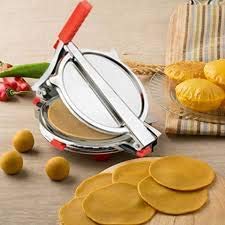 forestamart Manual Stainless Steel Puri poori Maker Press Machine with Pre Fitted Handle, Large for Kitchen Nearly 6 inches Working Diameter.It is NOT a roti or chapathi Maker.