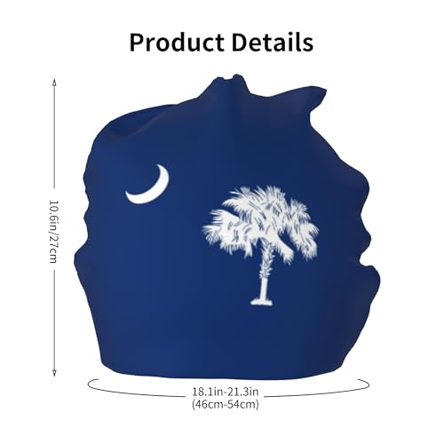 South Carolina State Flag Children Hip Hop Knitted Hat Kids Elastic Leisure Knit Cap Warm Sleep Beanies Black2