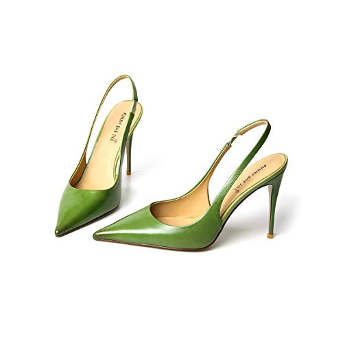 FSJ Women's Pointed Toe Stiletto Pumps Chic Slingback High Heels Slip on Ladies Party Office Dress Ladies Shoes3
