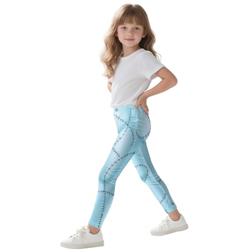 color cosplayer Halloween Legging for Kids Girls Striped Leggings Birthday Stretchy Tights Pants3