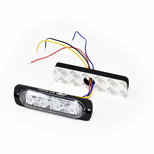 PTP PRO TRUCKING PRODUCTS 304AC Low Profile Amber/White Strobe Lamp - 10-30 Volt DC