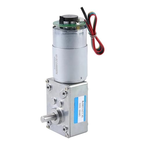 Moteur réducteur à vis sans fin 5840-555B DC 12V 27 tr/min avec encodeur à disque à code
