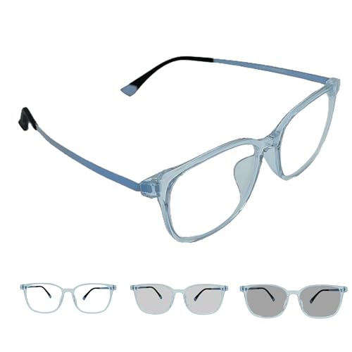 Image of Vast Photochromic Blue Cut Computer Glasses for Eye Protection | Zero Power Anti Glare & Blue Light Filter | UV Protect Specs for Men & Women| Frames| Cooling Glasses Lens