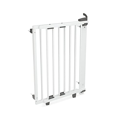 Geuther TÜV/GS zertifiziertes Türschutzgitter 58-133 cm | Treppenschutzgitter zum Bohren | Extra Hoch: 83 cm | Stufenlos einstellbar | Ohne Stolperfalle 2732