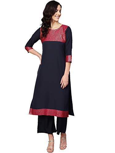 Image of ZIYAA Women's Crepe Straight Kurta