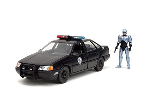 Jada - Robocop Figura con Ford Taurus 1986 (20 cm) - Robot Policía y Coche de Policía de Metal. A partiri de 8 años. (253255060)