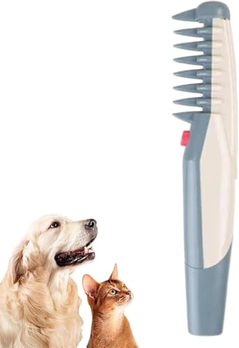 MOFFNNOL Peine para Mascotas, Nuevo removedor de enredos de Pelo de Mascotas eléctrico 2 en 1, recortador de Pelo para Perros, 2 en 1 Recorte y Aseo para Perros, Cachorros, Gatos