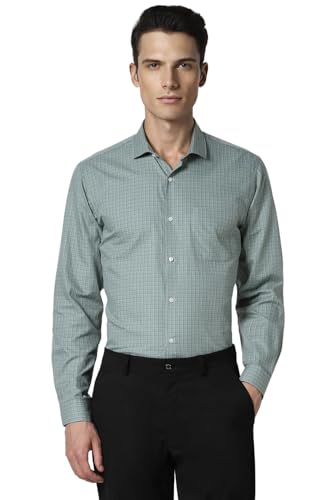 Image of Peter England Men Polycotton Solid Slim Fit Shirt