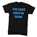 Detroit Shirt Company The Lions Make Me Drink Cotton T-Shirt for Mens with Matching Can Wrap Black (X-Large)