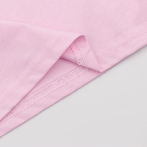 Image of Girls Short Sleeve Tees Summer Crewneck T-Shirts Kids Cotton Soft T-Shirts Top,Pack of 3,Style YPP09, Pack of 3, Small, Yellow /Purple /Pink