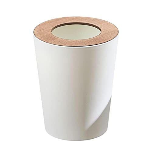 Poubelle de toilette 7L blanche, conteneur à déchets résistant pour la salle de bain et chambre