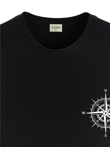 Image of ADRO Unisex 100% Cotton Regular Tshirt | Printed | Graphic Printed | Chest Printed