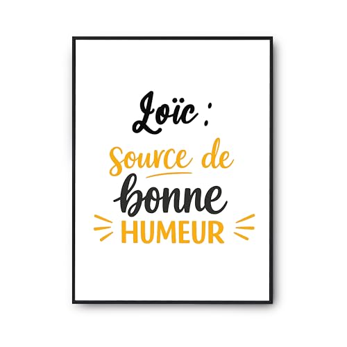 Affiche Loic Otshirt, poster citation humour et décoration murale