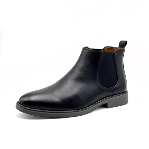 Finishing & Sewing Bottines Chelsea pour homme, Smart Casual à enfiler, Talon bloc, 46 EU