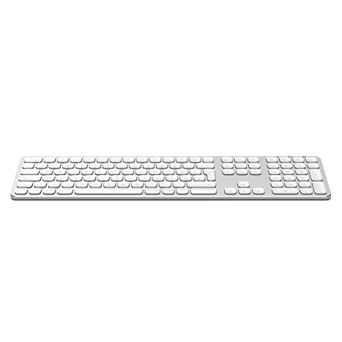 SATECHI Tastiera Bluetooth in Alluminio con Tastierino Numerico - Compatibile con iMac PRO/iMac, 2018 Mac Mini, 2019 MacBook PRO, 2018 MacBook Air, 2019 iPad/2018 iPad PRO (Tedesco, Argento)