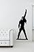 Adesivo murale per la casa."Freddie Mercury". Wall Sticker Adesivo4You (Nero, Large 60x150 cm.)