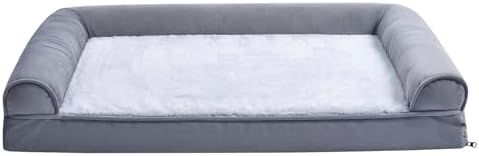 Amazon Basics Sofa Bed for Dogs, Foam, Living Room, Removable Cov...