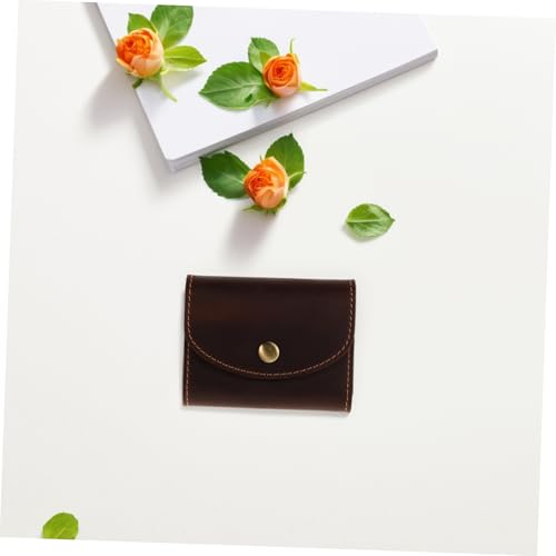 Minimalist Accordion Card Holder for Men Genuine Credit Card Organizer with Snap Button Closure Slots Capacity Business Case3