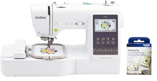 Brother SE700 Sewing and Embroidery Machine, Wireless, 135 Built-in Designs, 103 Built-in Stitches, SA5FTPKG 5 Foot Embellishment Pack Included