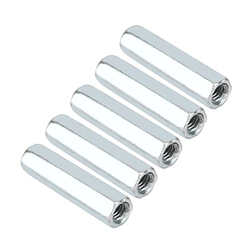 M6 * 40 Encanta o Impasse da Porca, 5 Pces Zinco Chapeou a Porca da Luva do Aço Carbono Fixadores Ro