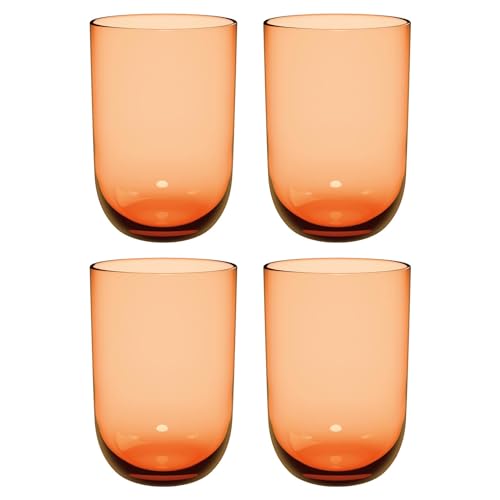 Villeroy & Boch - Like Apricot long drink glass set 2 pces, coloured glass orange, capacity 385 ml