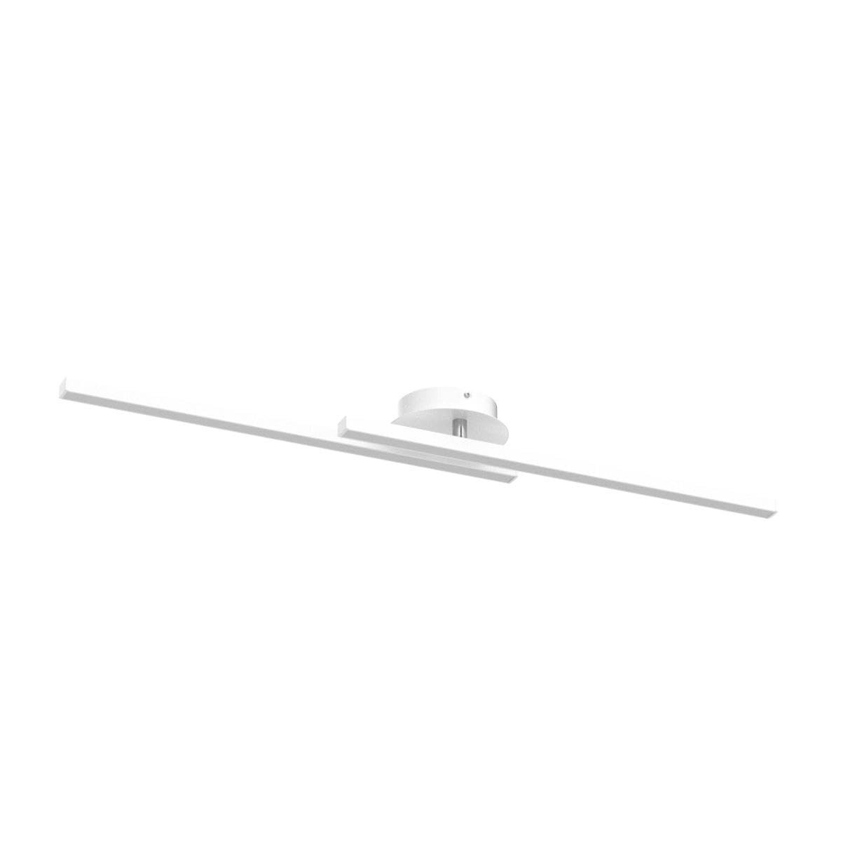 B.K.Licht Plafoniera LED soffitto moderna, L. 57.5cm, luce calda 3000K, 1100Lm, 12W, Lampadario, braccio ruotabile per Camera da letto soggiorno cucina, applique da parete interno
