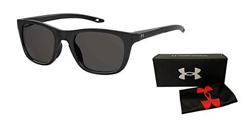 Under Armour Raid UA0013/G/S 0807/M9 55MM Black/Gray Polarized Rectangular Sunglasses for Men for Women +BUNDLE with ACCESSORY EYEWEAR KIT3