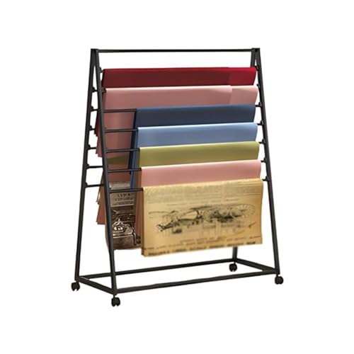 Présentoir autoportant magasin de détail étagère mobile noire