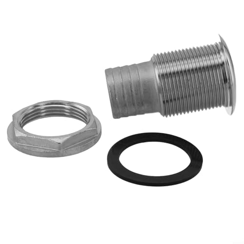 Adeptly Crafted Marine Grade 316 para desagües de casco bárbaro de acero inoxidable, se adapta bien a la mayoría de los buques (11/4 pulgadas)