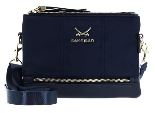 Sac à bandoulière Sansibar Ocean bleu zippé pour femme et homme
