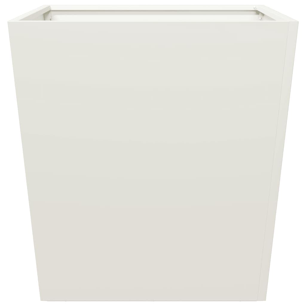 vidaXL Jardinera de Acero Blanca 50x50x50 cm