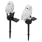 【Hocheffiziente Energieeinsparung】: Die Owl Outdoor Solar Lamp verfügt über eingebaute hocheffiziente energiesparende Ni-MH-Batterien und Solarkonverter. Es braucht nur 6-8 Stunden Sonnenlicht.