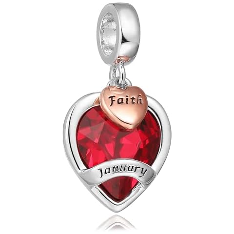 AMATOLOVE January Birthstone Heart Charm Cover