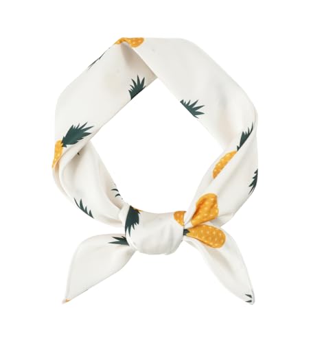 Summer Fruit Square Scarf for Woman, Silky Like Head Bandana, Lovely Neckerchief, Tropical Purse Scarfs