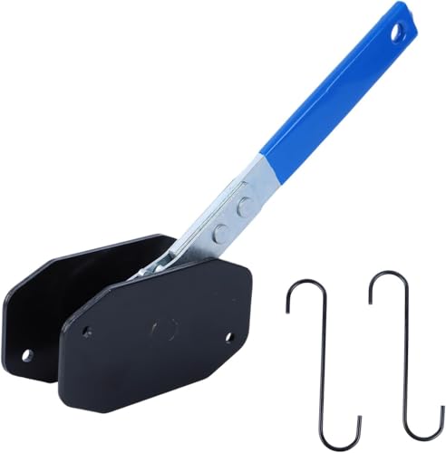 Automotive Ratchet Brake Caliper Crimping Tool with S-Hook – 4-in-1 Disc Brake Piston Compressor & Separator Wrench for Car Repairs, Universal Fit for Most Vehicles (Blue)