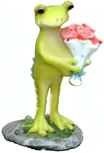 Miniatura 8 de Estatua de rana en miniatura de jardín, sonrisa todos los días