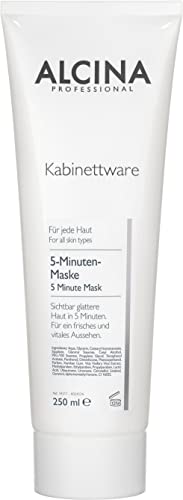 ALCINA 5-Minuten-Maske - 1 x 250 ml - Jede Haut - Gesichtsmaske für sichtbar glattere Haut und ein fühlbar verbessertes Hautbild - Mit Rotweinextrakt