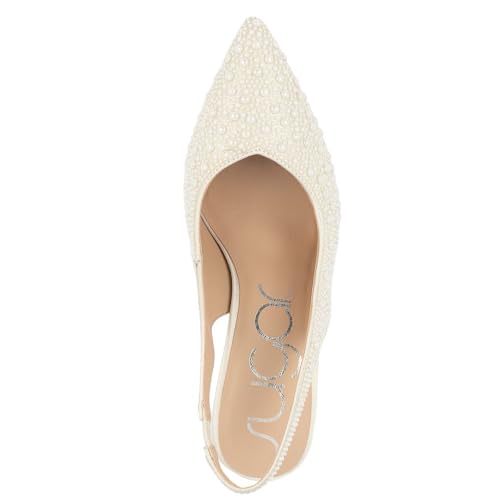 Sugar Women’s Rhinestone Slingback Heels – Sparkly Pointed Toe Stiletto Pumps for Wedding, Party, Evening & Formal Dress Shoes4