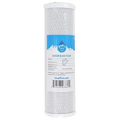 7-Pack Replacement for Watts RO-TFM-5SV Activated Carbon Block Filter - Universal 10 inch Filter Compatible with WATTS PREMIER 500032 RO-TFM-5SV FIVE STAGE REVERSE OSMOSIS SYSTEM - Denali Pure Brand