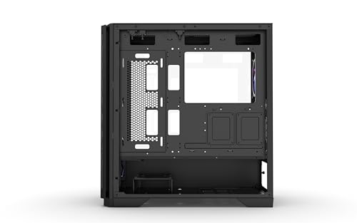 Gabinete Gaming Vida Aquilon Black ARGB con ventana de vidrio, E-ATX, 4 ventiladores ARGB, hub ARGB PWM 6 puertos, frente de malla miniatura 2