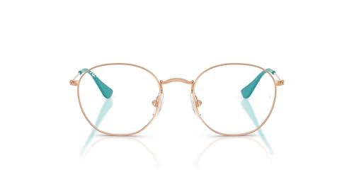 Ray-Ban Kids' RY9572V Rob Round Prescription Eyewear Frames, Rose Gold/Demo Lens, 46 mm