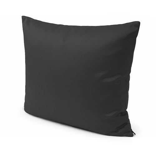 POKAR Coussin pour Palettes Euro Imperméable - 1x Petit Coussin 40 x 40, Très Confortable, Canapé de Jardin, sans Palette, Noir